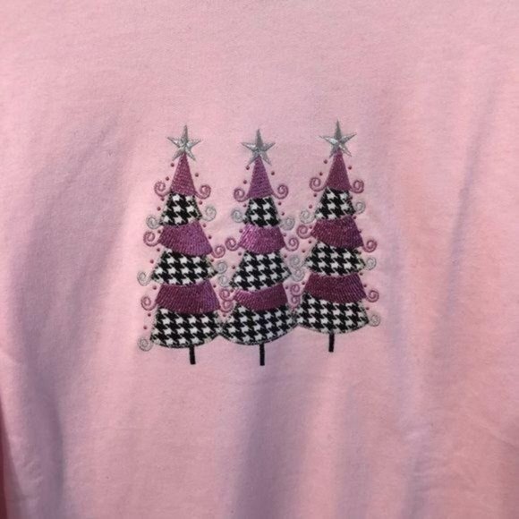 Mccc Sportswear Christmas Trees Sweatshirt NWT - Picture 2 of 5